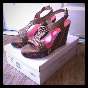 Style & Co. Basket Weave Wedges in Camel 8.5